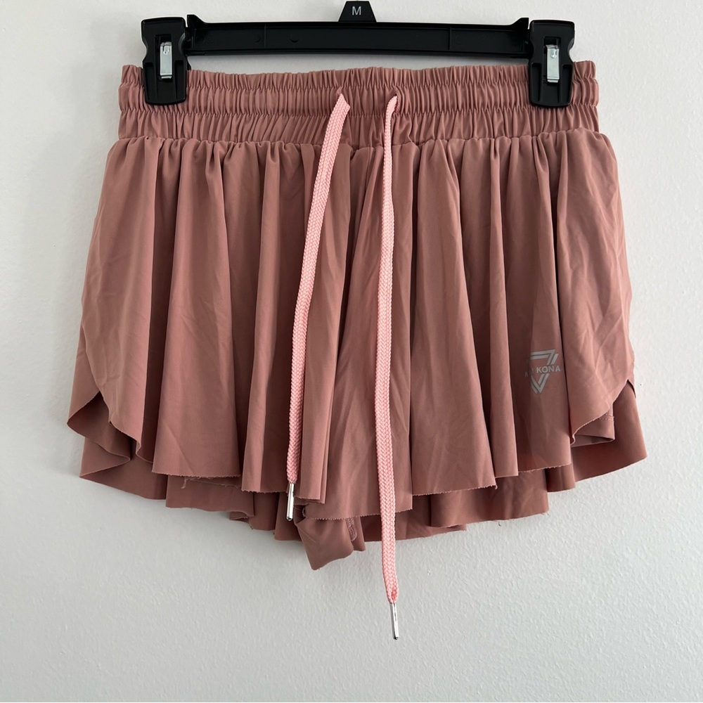 Keiki Kona 2-in-1 Flowy Fitness Workout Tennis Running Shorts Size Medium